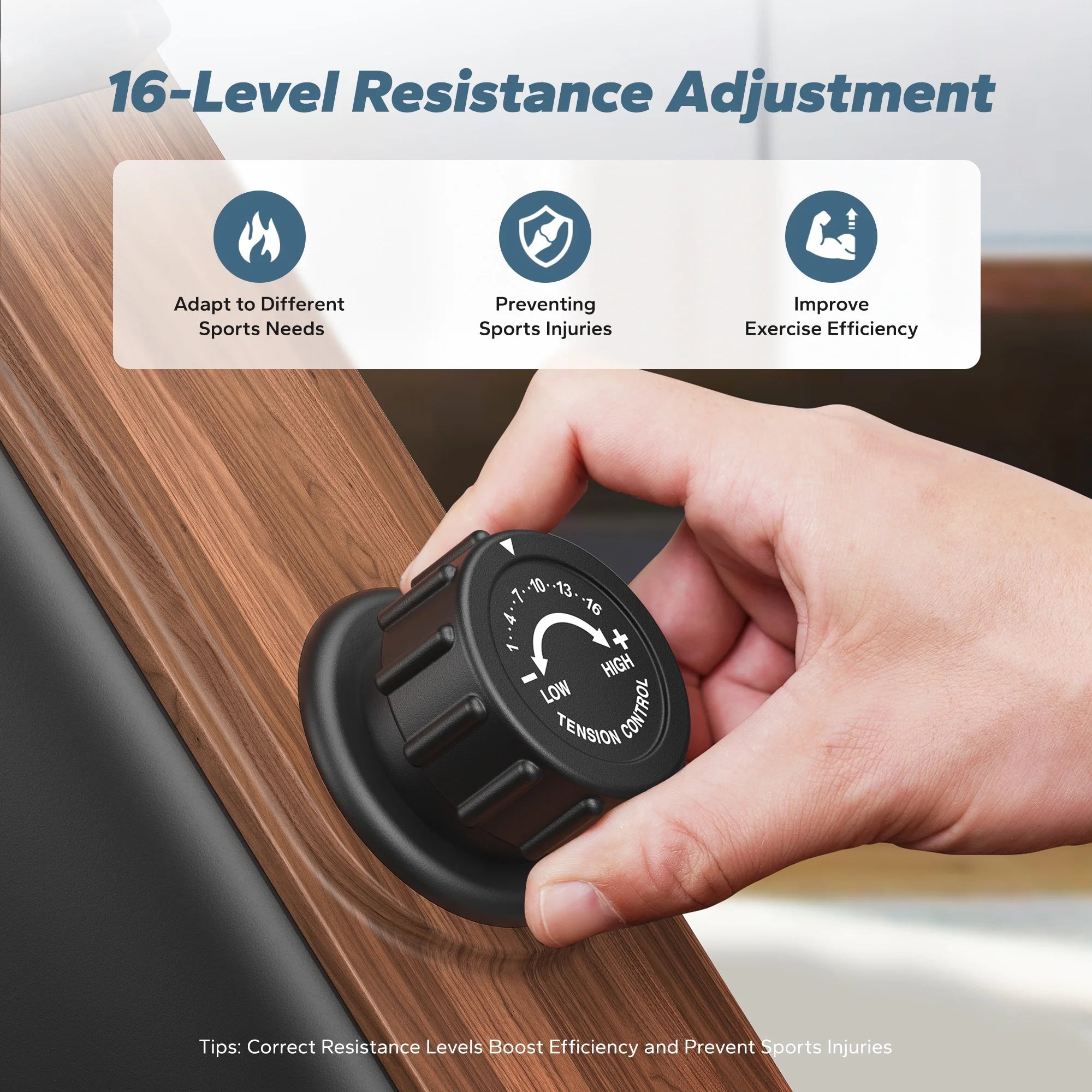 Magnetic Rowing Machines for Home, Quiet Row Machine with 51.2" Extended Rail, 16-Level Powerful Magnetic Rower and 350 LBS Weight Capacity