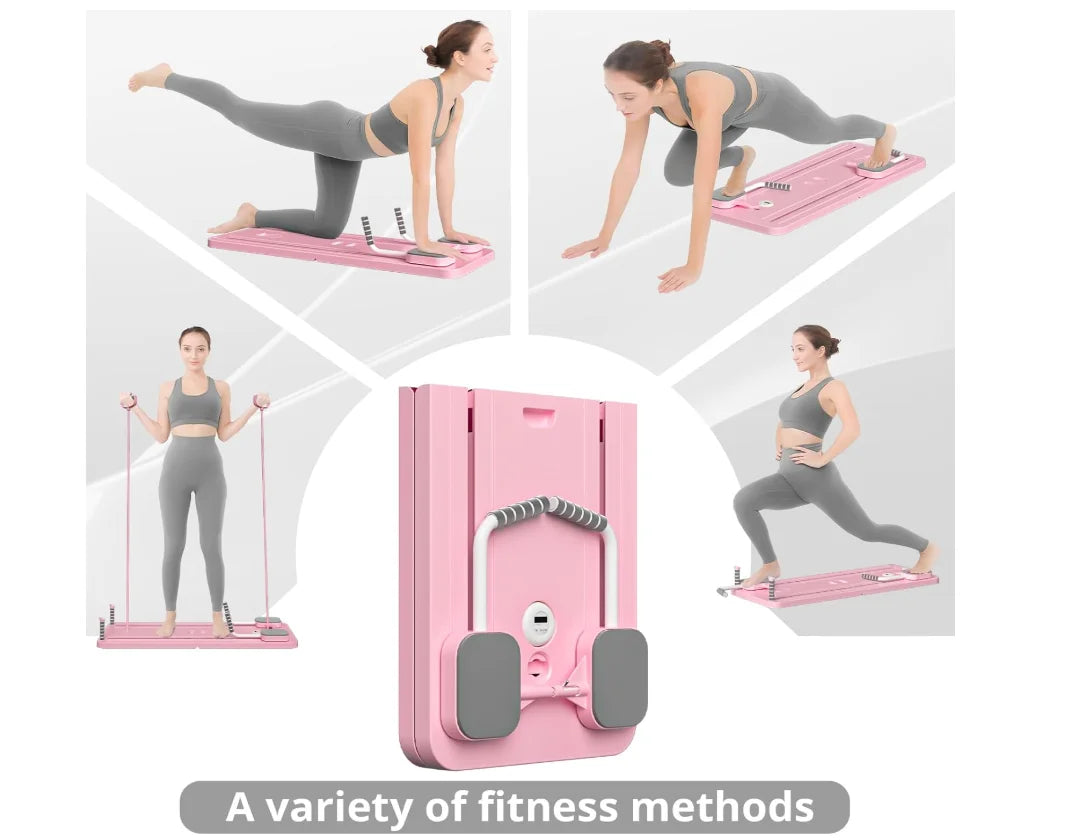 Premium 8-In-1 Exercise Board -Multi-Functional Pilates Abdominal Trainer, Functional Pilates Board, Home Multi-Functional Folding Body Board, Waist, Hips, Arms Slimming