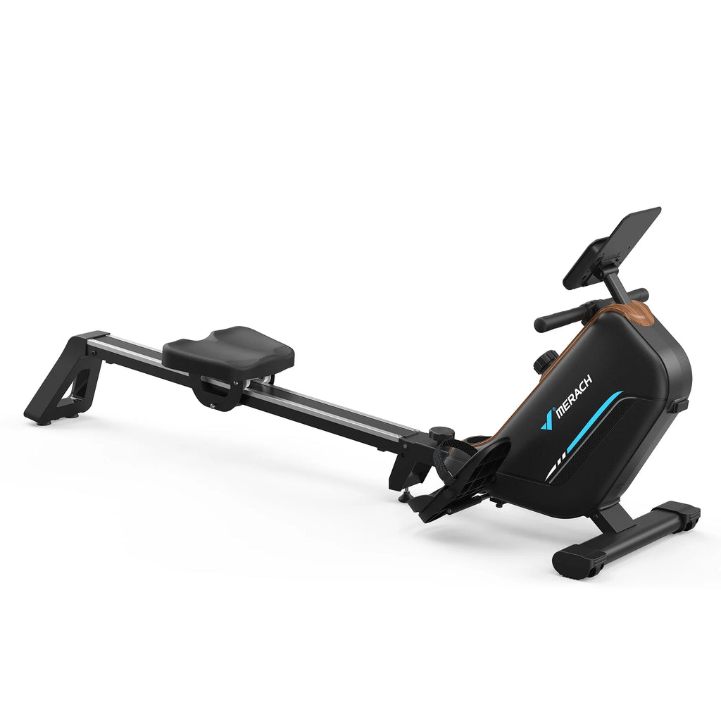 Magnetic Rowing Machines for Home, Quiet Row Machine with 51.2" Extended Rail, 16-Level Powerful Magnetic Rower and 350 LBS Weight Capacity