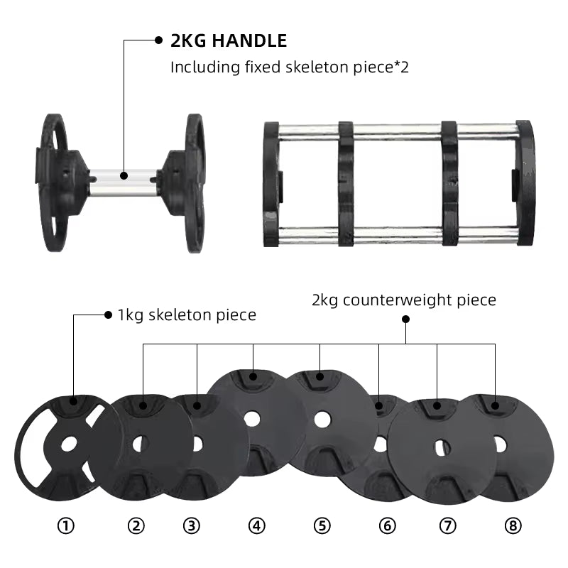 IN STOCK Fitness Equipment Gym Weights Set Adjustable Dumbbell for Body Building Custom Dumbbell Adjustable