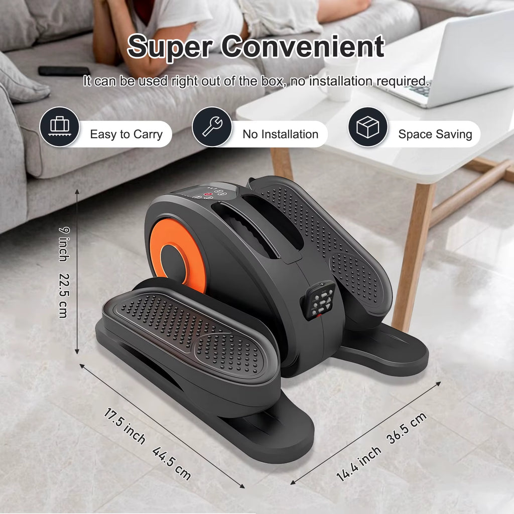 Elliptical Machine under Desk Portable Electric Seated Leg Exerciser Arm and Leg Trainer 12 Adjustable for Seniors Adults Teens