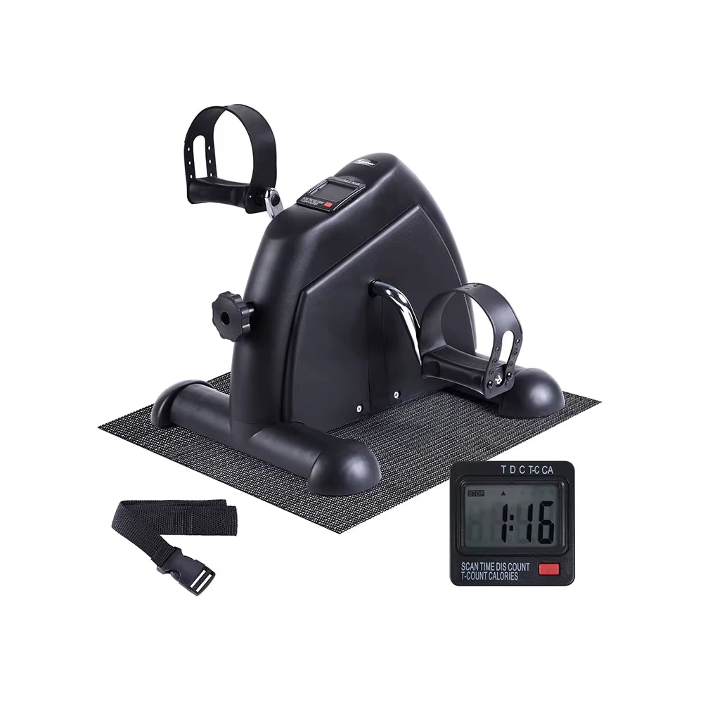 Mini Exercise Bike Portable Arm & Leg Bike Pedal Exerciser with LCD Display with Anti-Skid Mat for Home Office