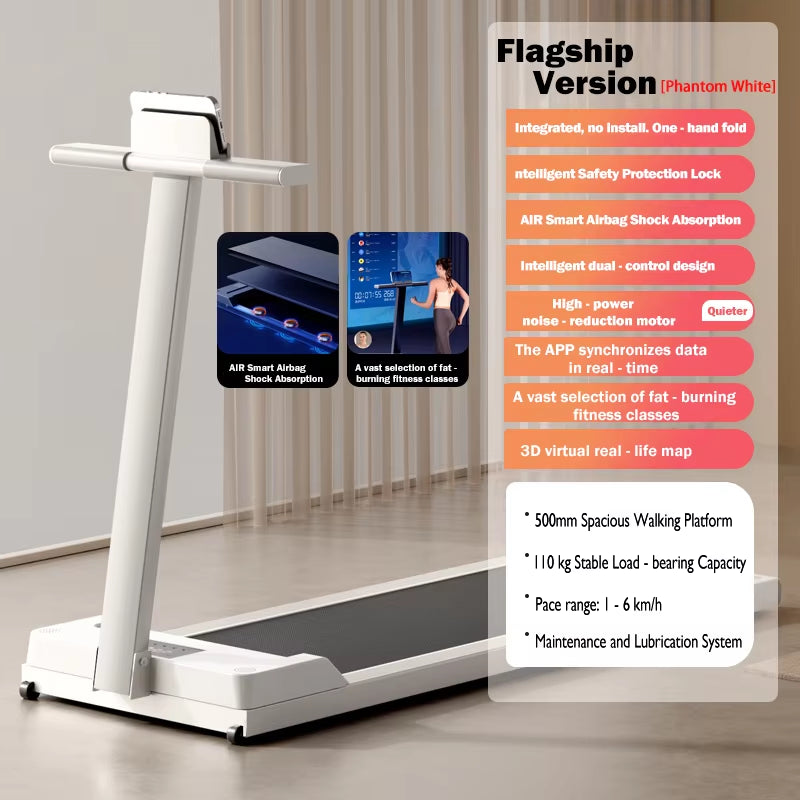 2025 New Mini Foldable Treadmill for Home Use, Ultra-Quiet Electric Walking Machine, Indoor Fitness Equipment