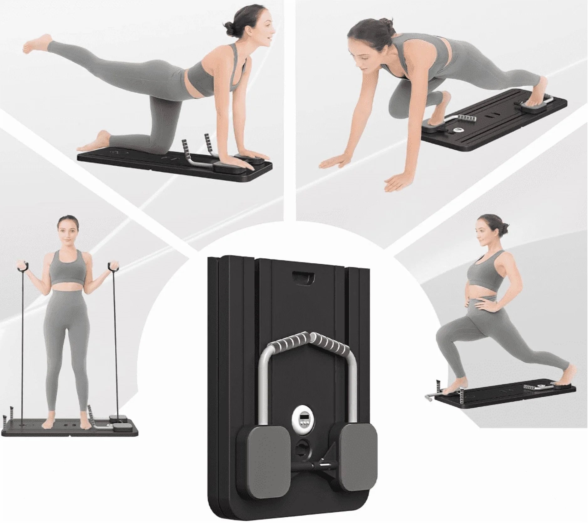 Premium 8-In-1 Abs Exercise Board - Multi-Functional Pilates Abdominal Trainer, Functional Pilates Board, Home Multi-Functional Folding Body Board, Waist, Hips, Arms Slimming, Yoga