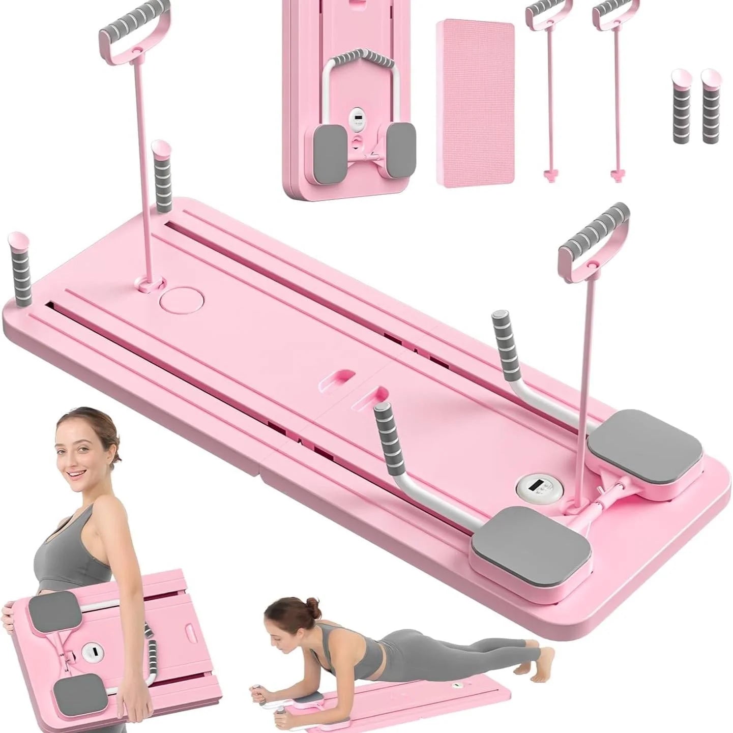 Premium 8-In-1 Exercise Board -Multi-Functional Pilates Abdominal Trainer, Functional Pilates Board, Home Multi-Functional Folding Body Board, Waist, Hips, Arms Slimming