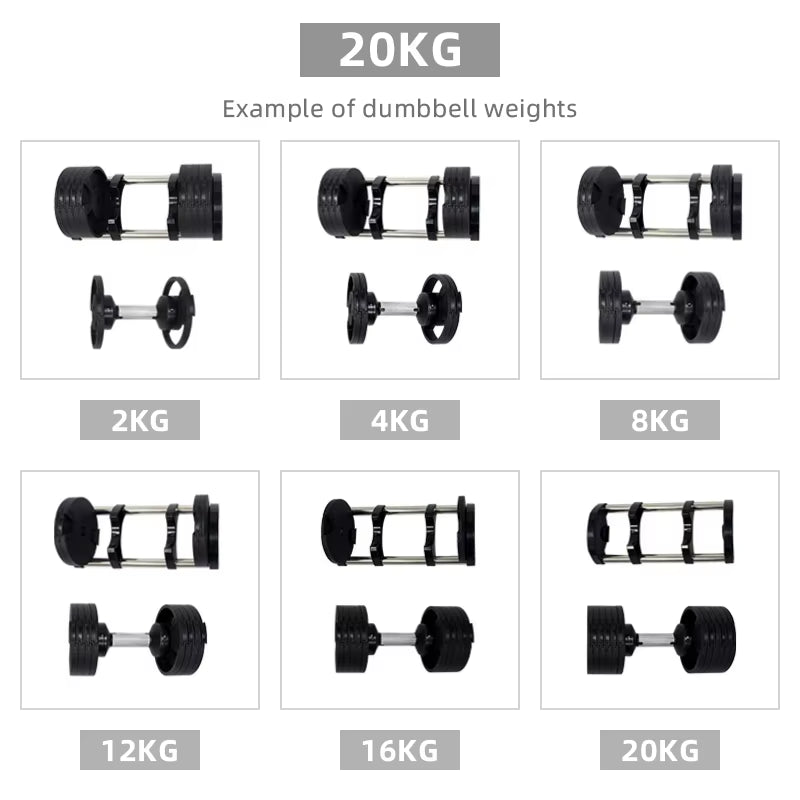 IN STOCK Fitness Equipment Gym Weights Set Adjustable Dumbbell for Body Building Custom Dumbbell Adjustable