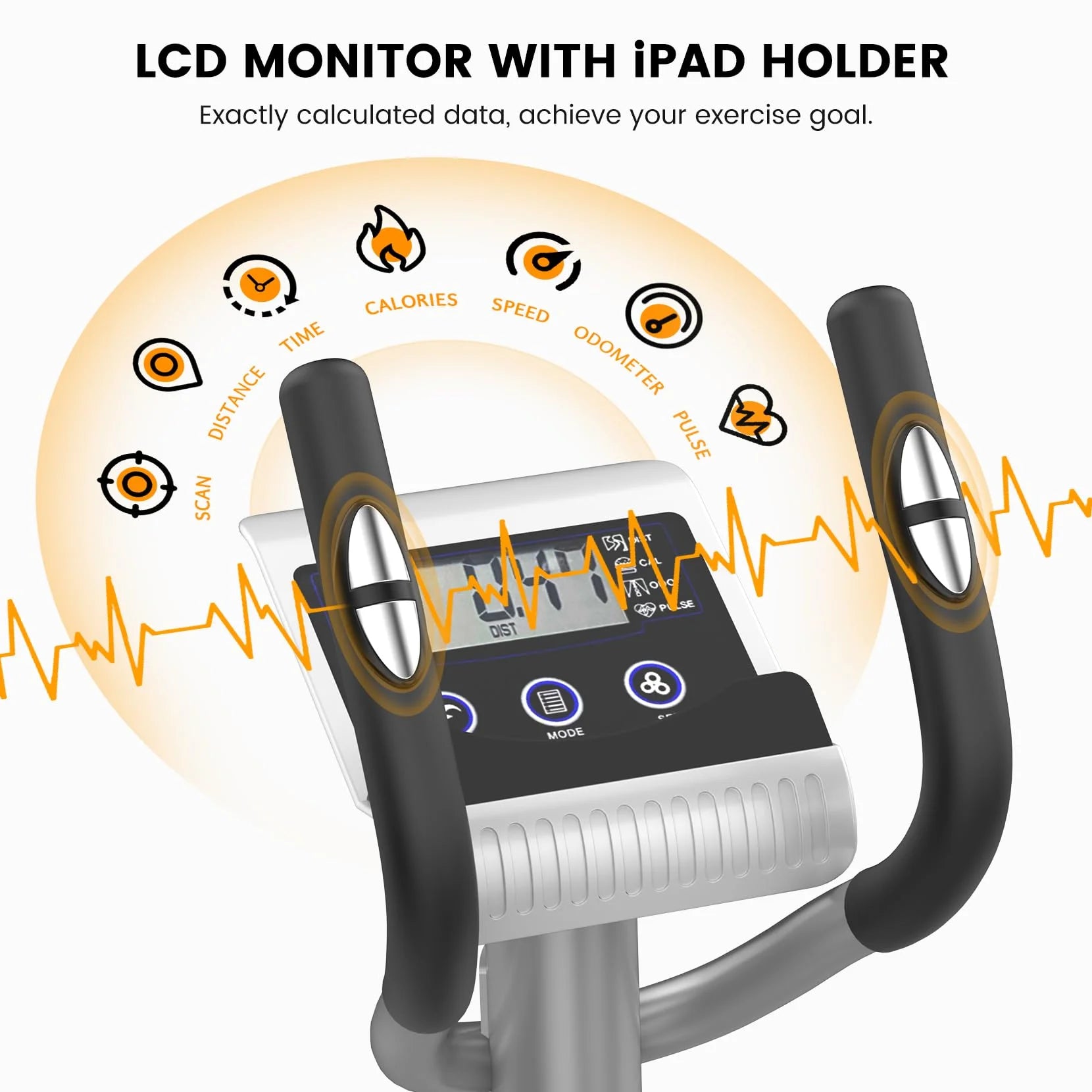 Elliptical Machine,  Magnetic Elliptical Trainer Fitness Equipment for Home Gym Cardio Workout 265Lb