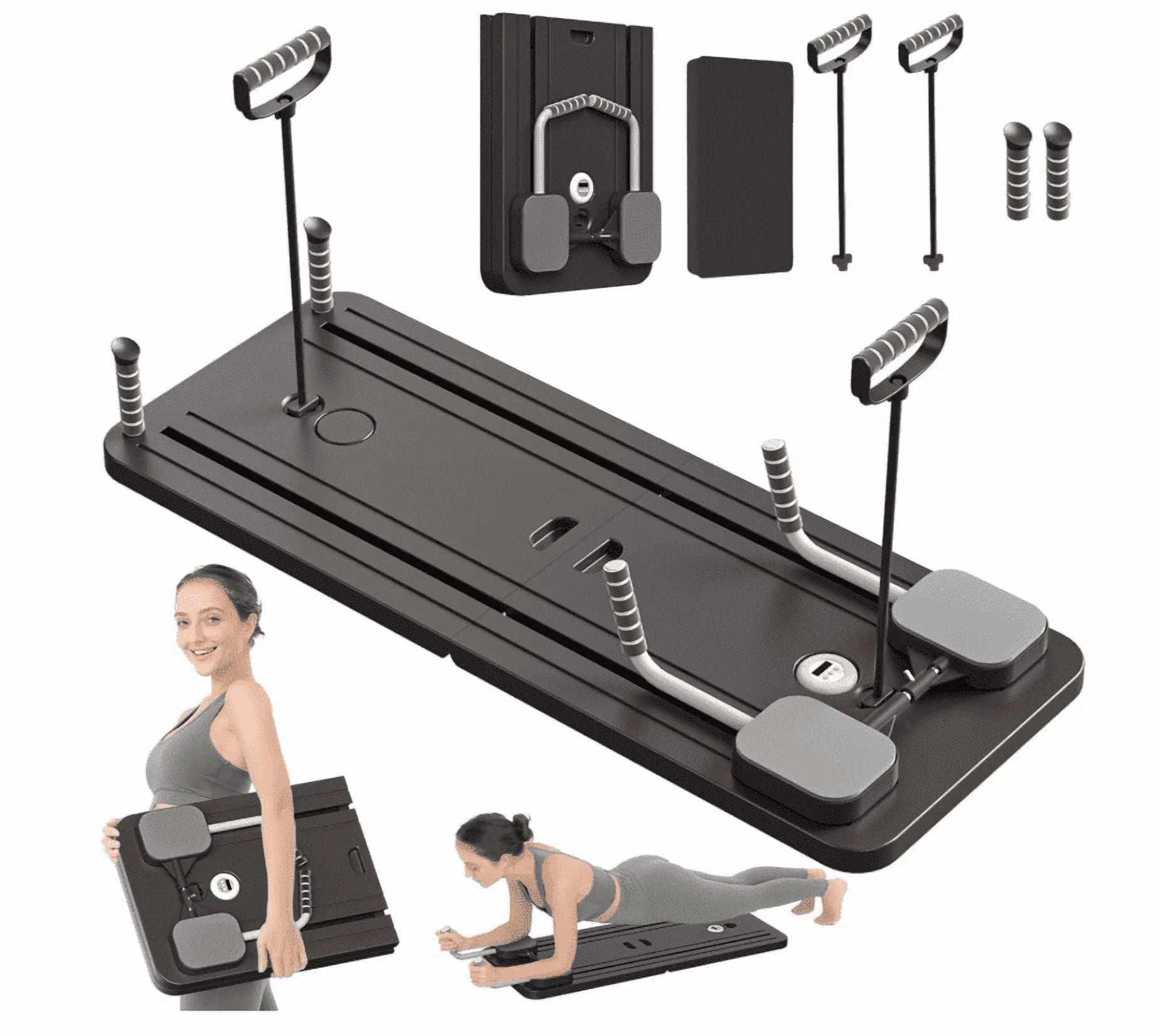 Premium 8-In-1 Abs Exercise Board - Multi-Functional Pilates Abdominal Trainer, Functional Pilates Board, Home Multi-Functional Folding Body Board, Waist, Hips, Arms Slimming, Yoga