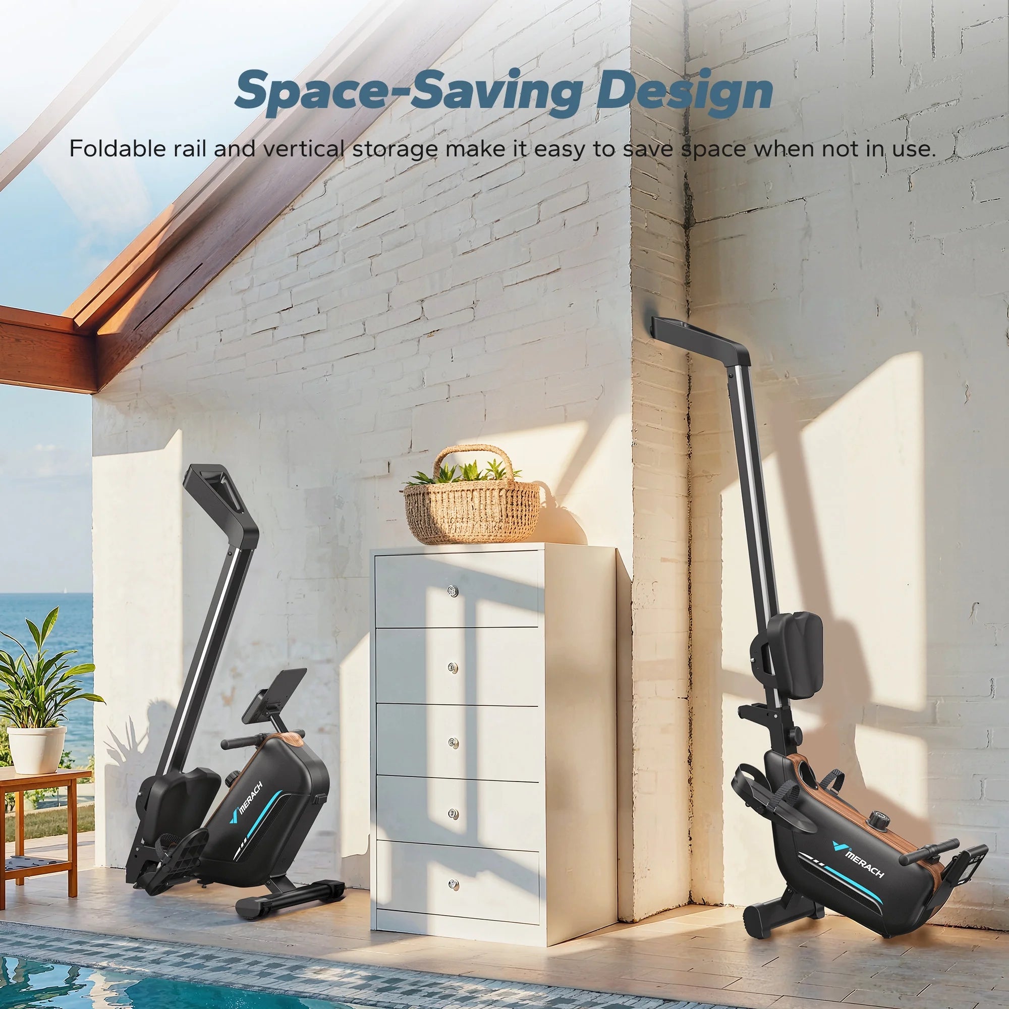 Magnetic Rowing Machines for Home, Quiet Row Machine with 51.2" Extended Rail, 16-Level Powerful Magnetic Rower and 350 LBS Weight Capacity